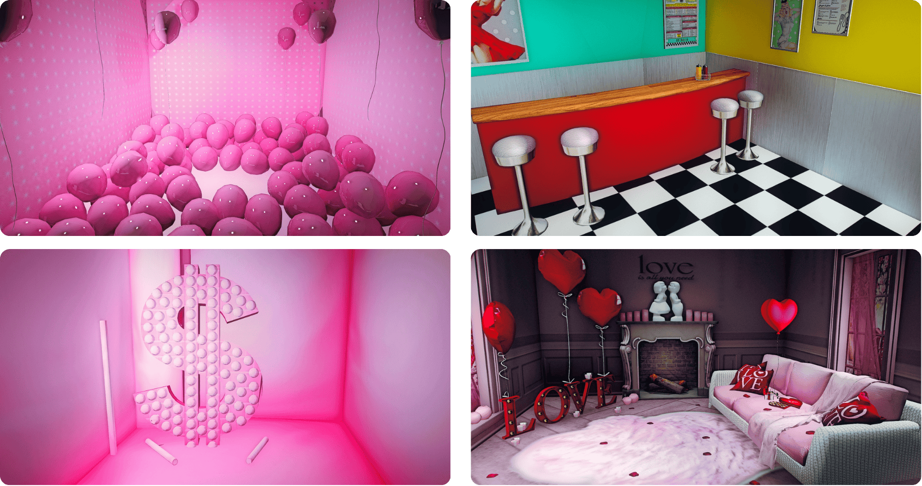 Balloon Party | Old School Diner | Pink $ | Smokey Love