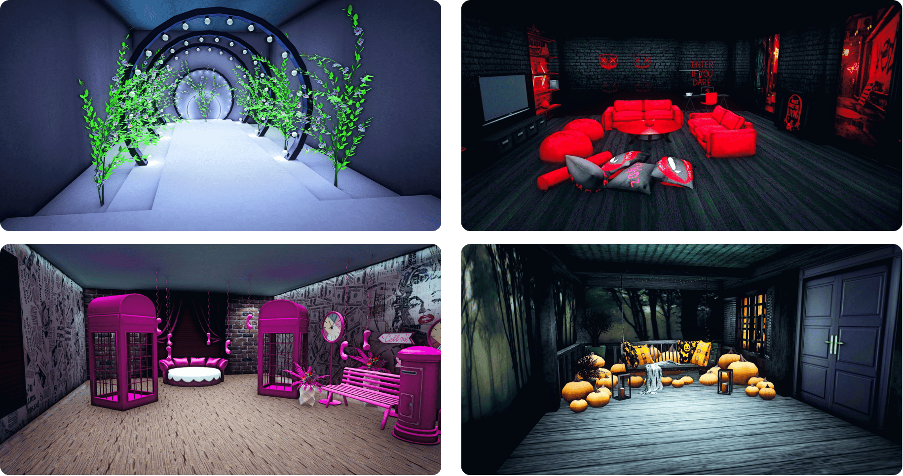 Floral Lights | ENTER IF YOU DARE| Purple Telephone | Halloween Swing