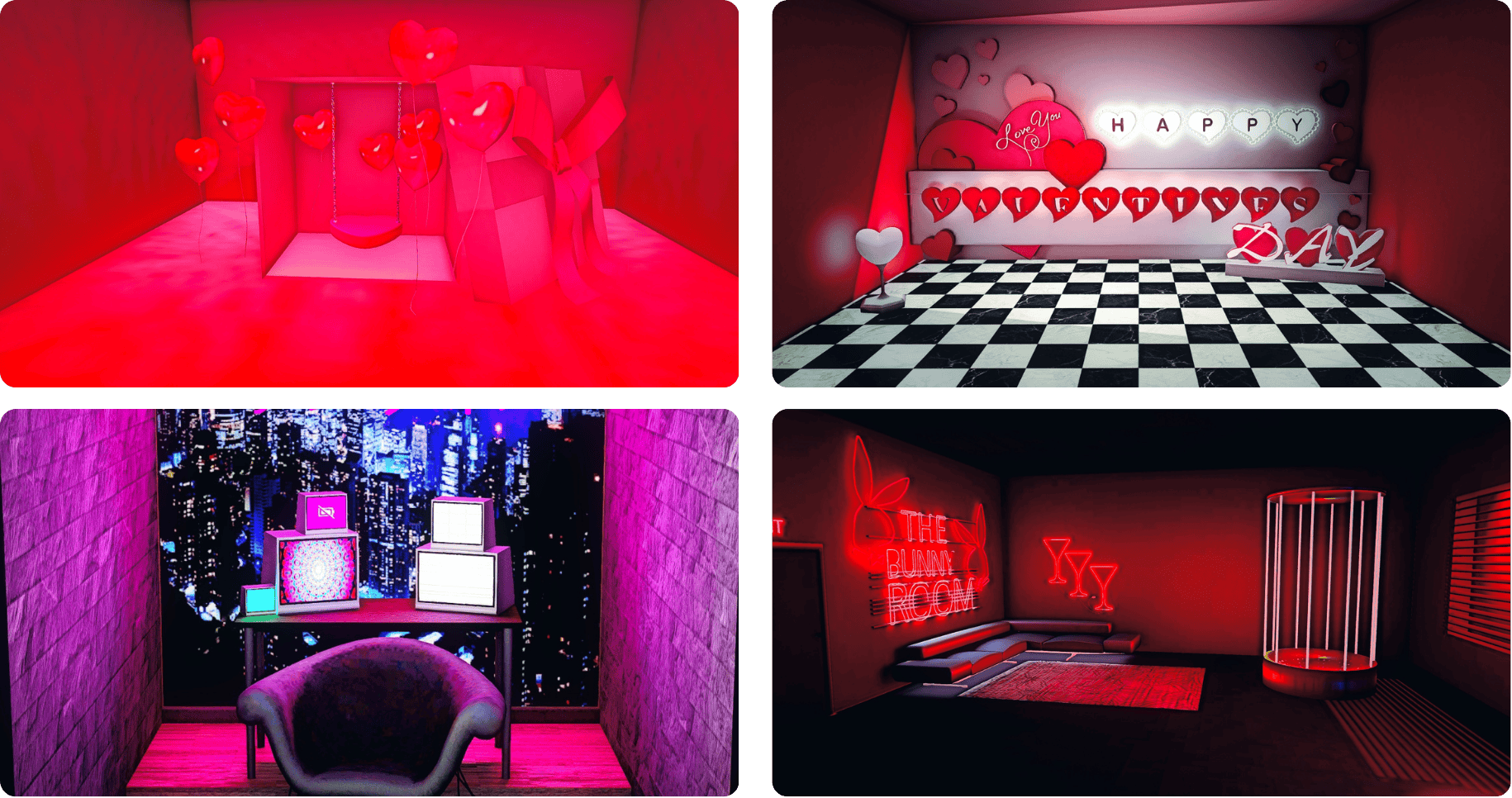 Love Present | Checkered Valentine | Neon Battery | The Bunny Room